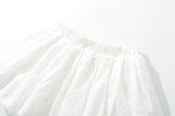 Purpdrank  Ballet Girl White Black Embroidery Hollow Out hole Elastic Low Waist Mini BUD Skirt Women Ball Gown Umbrella Skater Skirts