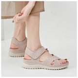 Purpdrank  European And American Sports Casual Sandals New Velcro Hollow Thick-Soled Women's Sandals Lightweight Comfortable And Simple