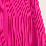 Purpdrank  summer new solid color sleeveless one-shoulder water ripple long slim-fitting women's dress