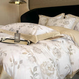 Purpdrank  Luxury Digital Printing Flowers and Plants Bedding Set Lyocell Eucalyptus Fiber Soft Silky Duvet Cover Bed Sheet Pillowcase 4Pcs