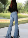 Purpdrank  Women High Waist Wide Leg Pants Hole Straight Pants Long Jeans Casual Trendy Trousers Autumn Winter New Denim Trousers