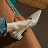 Purpdrank  New Fashion Genuine Leather Pumps for Women High-heeled Office Pumps Soft Leather Casual Shoes Woman Classic Pumps Heels