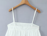 Purpdrank  Spring Summer Sexy White Camisole Women Side Zipper BUD Hem Loose Short Tank Top Vest Tee