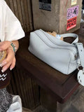 Purpdrank  New Double Zipper Pillow Bags Commuter Versatile Crossbody Niche Design Single Shoulder Underarm Bag for Women