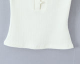 Purpdrank  Women Hollow out Through Buttons Pearl Knitted Short Sleeve Sweater Crop Pullovers Knitwear All Match Knitting Tops Jumper