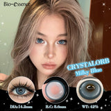 Purpdrank  2Pcs Light Brown Contact Lens Yearly New Gray Lens Colored Cosmetics Gray Big Eyes Makeup Korean Soft Pupil for Eyes