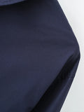 Purpdrank  European style new women's fashionable and versatile solid color loose-fitting poplin long-sleeved shirt with tie.