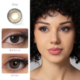 Purpdrank  Natural Color Contact Lenses for Eyes 3 Tone Color Lens Gray Contact Lens Yearly Fashion Blue Contact Lens Colored Eye Contacts