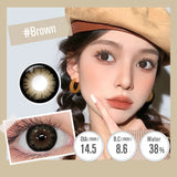 Purpdrank  (0.00~-6.00) Powered Contact Lenses With Grade Big Eyes Color Contact Lens for Eyes Beauty Cosmetic Color Lens 6 Months