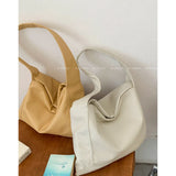 Purpdrank  Korea Sicily Soft Underarm Bag for Women New Retro Hobo Tote Large Capacity Commuter Bags