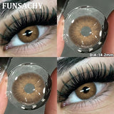 Purpdrank  1 Pair Yearly New Korean Natural Lenses Color Contact Lenses Eyes Black Beautiful Pupil Brown Eye Contacts Cosmetic Len