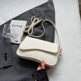 Purpdrank  Irregular Shapes Crossbody Bags For Women Red Lychee Pattern Flap Shoulder Bag Casual Street Simple Fashion Satchels 2025