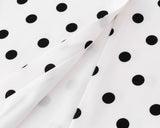 Purpdrank  Sexy White Black Polka Dot Print Ruffles Off Shoulder Dress Women Ruched Chest Slim Waist Midi Dresses Robe Holiday Vestidos