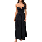 Purpdrank  Elegant Bandage A-line Maxi Long Dress Women Spaghetti Strap Spring Summer Dress Backless Sexy Party Dresses vestidos largos