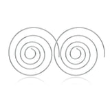 Women Cute Unique Temperament Round Spiral Earrings Romantic Alloy Simplicity Aestheticism Geometric Dangler