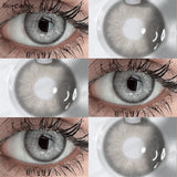 Purpdrank  Colored Contact Lenses 1 Pair Colored Contact Lenses Korean Natural Eye Contact Yearly UV Protection Gray Lenses