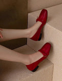 Purpdrank  Square Toe Loafers Shoes Woman Soft Leather Retro Sandals Shallow Summer 2025 Trend Soft Sole Shoes Comfort Zapatillas De Mujer