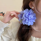 Purpdrank  Women's Head Flower Hair Clip Fashion Kawaii Lotus Hair Claw Back Spoon Shark Clip Girls Headpiece Hair Accessories