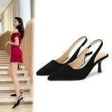 Purpdrank  Sandals With Skirts Fairy Style Korean Style Shoes For Women Summer Fashionable Versatile Girls High Heels Elastic Band Elegant