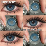 Purpdrank  2pcs Black Series Color Contact Lenses Natural Gray Eye Lens Beautiful Pupils Yearly Fashion Brown Softlens Cosmetics