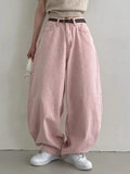 Purpdrank   Love Jeans Women Up And On Korea Y2K Cream Pink Retro Washed Back Heart Shaped Pocket High Street Wide Leg High Waist Jeans New