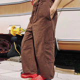 Purpdrank  Harajuku Y2k Washed Denim Pants 2000s 90s Vintage Cyber Grunge Wide Leg Jeans Preppy Teen Girl Loose Fit Baggy Trousers Pockets