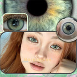 Purpdrank  Colored Contact Lenses for Eyes 1pair Cosplay Prescription for myopia0-800degrees Contact Lenses Yearly Halloween Myopia