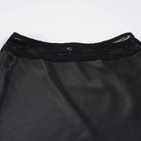 Purpdrank  Elegant Patchwork Lace Trumpet Skirts Casual Basic Slim Low-Waisted Midi Skirts Women Summer Fashion Streetwear Ladies