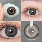 Purpdrank  Iris Color Contact Lenses Vanilla Brown & Choco Gray Inspired Circle Lenses 1 Pair 6 Months