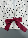 Purpdrank  Elegant Casual Women's Suit Coat with Bow Tie Decor Polka Dot Pattern Regular Sleeve Length Full Polyester Fiber