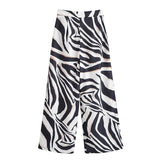Purpdrank  Striped Prints Pants Set Women 2 Piece Spring BacklessWaistcoat With Button Wide Leg Casual Trousers Women Outfit
