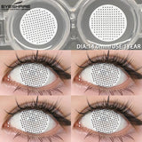 Purpdrank  1 Pair Halloween Color Contact Lenses for Eyes Cosplay Lenses Anime Lenses Black Eye Lens White Lenses Crazy Red Lens