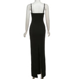 Purpdrank  Lace Trim Sexy Backless Party Club Birthday Maxi Y2K Dress for Women Summer 2025 Sleeveless Bodycon Split Long Dresses Outfits