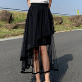 Purpdrank  Maxi Black Long Woman Skirt A Line Skirts for Women Stylish New In Aesthetic Chic and Elegant Casual V Harajuku Summer Y2k