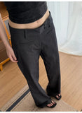 Purpdrank  American Retro Low-rise Suit Pants Women's Summer Casual Trousers