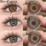 Purpdrank  2Pcs Light Brown Contact Lens Yearly New Gray Lens Colored Cosmetics Gray Big Eyes Makeup Korean Soft Pupil for Eyes