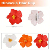 Purpdrank  New Bohemian Style Hibiscus Flower Sweet Seaside Beach Resort Style Egg Flower Hair Clip For Women