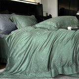 Purpdrank  600TC Lyocell Bamboo Fiber Soft Silky Cool Feeling Bedding Set Vintage jacquard Duvet Cover Bed Sheet/Fitted Sheet Pillowcases