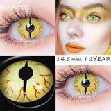 Purpdrank  2pcs Cosplay Colored Contact Lenses Anime Blue Red Eyes Lenses Halloween Green Makeup Eyes Contact Crazy Lens Yearly