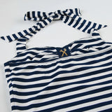 Purpdrank  Casual Striped Bandage Halter Tops Slim Backless Slash Neck Sleeveless Tank Tops Women 2025 Summer Fashion Streetwear