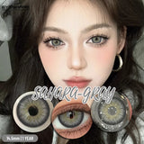 Purpdrank  1 Pair Colored Contact Lenses for Eyes Black Big Lens Gray Pupils Lenses Brown Lenses Fashion Eye Contacts Yearly