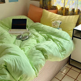 Purpdrank  Hot Sale Striped Cotton Bedding Set Soft & Skin-Friendly Duvet Cover Sets Japan and Korea Style Design Bed Linen Set