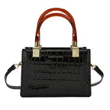 Purpdrank  Fashion Handbags For Women New Luxury Designer Purses And Handbags Stone Pattern Glossy Street Shoulder Crossbody Bag