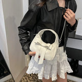 Purpdrank  Bow Knot Mini Top-handle Bags For Women 2025 Spring Latest Trend Designer Purses And Handbag Luxury Shoulder Crossbody Bag
