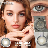 Purpdrank  Colored Contact Lenses for Eyes 1Pair/2Pcs Yearly Natural Blue Lenses Cosmetic Soft Beautyful Pupils Gray Eye Contacts
