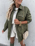 Purpdrank  Autumn and Winter New Plaid Casual Trend Lapel Single Breasted Cotton Jacket