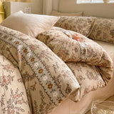 Purpdrank  Winter Double-sided Thickened Milk Flour Bed Set of Four Pieces with Warm Flange Coral Flour Quilt Cover and Flour Bed Sheet