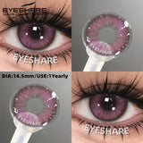 Purpdrank  1pair Colored Contact Lenses Soft Brown Eye Contacts High Quality Gray Beauty Pupils Yearly Korean Pink Eyes Lenses