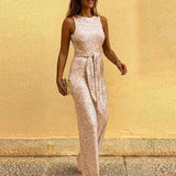 Purpdrank  Silver Dot Personality One-Piece Suit Women's Sleeveless round Neck Cross-Border Elegant British Style High Waist Long Pants