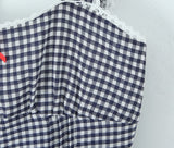 Purpdrank  Tie Bow Halter Plaid Spliced Lace Wood ears Strap Sexy Corset Women Tank Top Slim Waist Elastic Back Crop Top